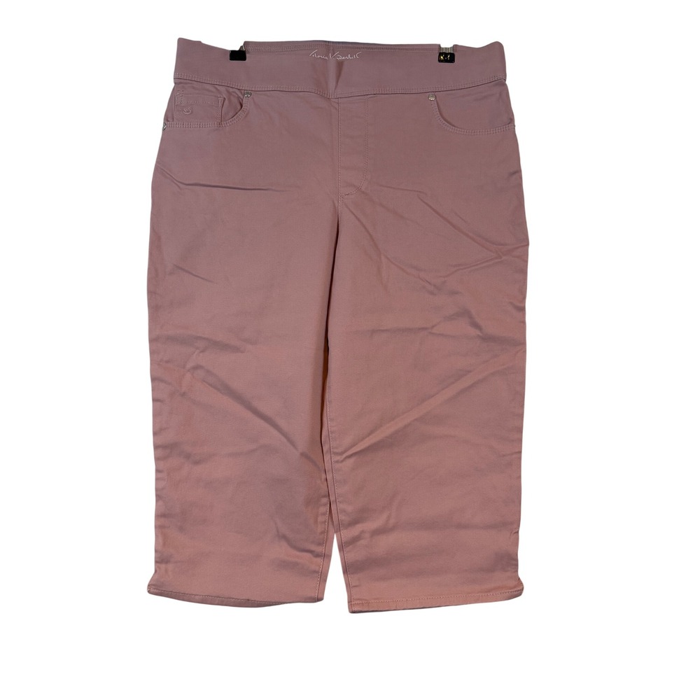 Gloria Vanderbilt Avery Pull On Skimmer Woodrose Pink Mid Rise Capri Pants 10